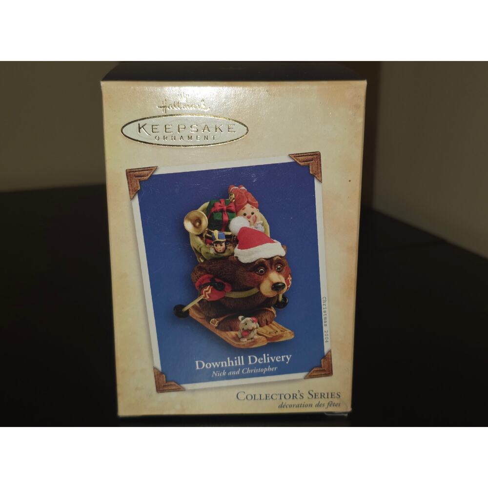 GENUINE 2004 Hallmark Keepsake Ornament Downhill Delivery 1st in the Series NIB